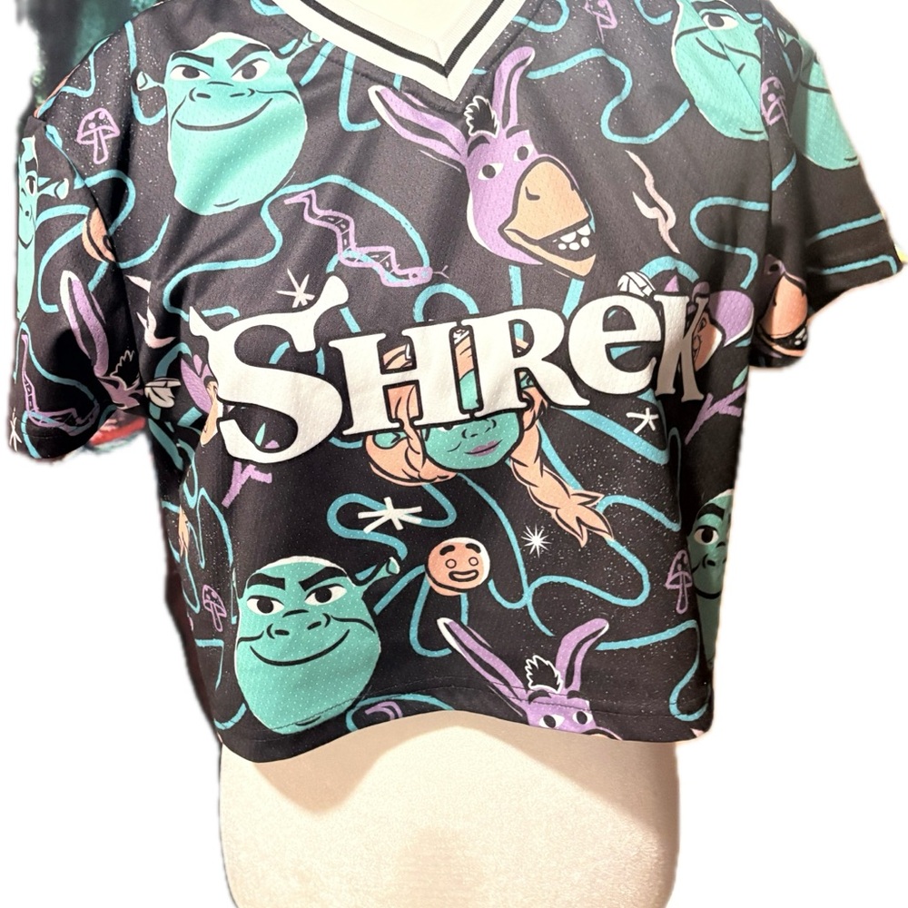 Women’s Shrek Cropped Jersey from Universal Studios-Size XS